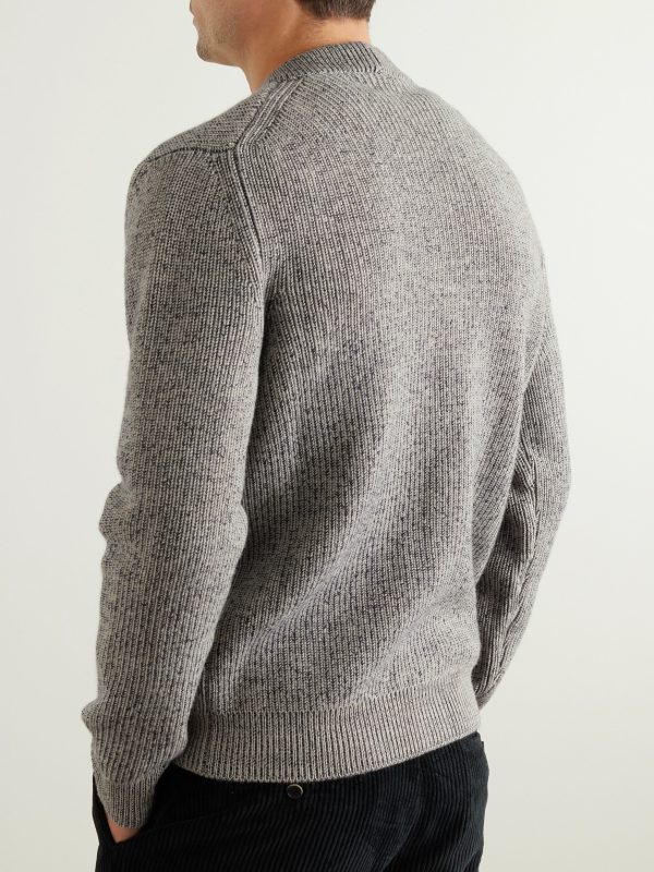 Desta Ribbed-Knit Cardigan - BK Desta Ribbed-Knit Cardigan - BK