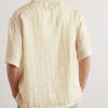 Camp-Collar Checked Linen-Blend Shirt - BK Camp-Collar Checked Linen-Blend Shirt - BK