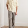Camp-Collar Checked Linen-Blend Shirt - OU Camp-Collar Checked Linen-Blend Shirt - OU