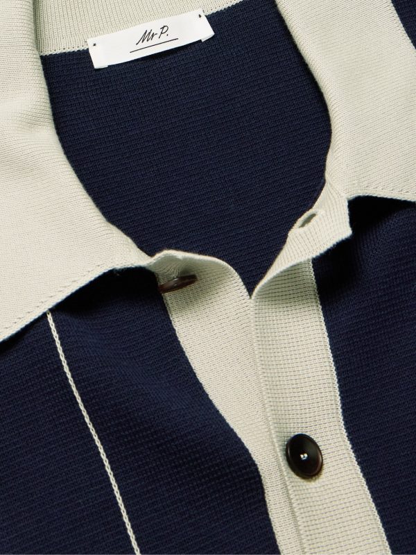 Milano Pinstriped Cotton Cardigan - CU Milano Pinstriped Cotton Cardigan - CU