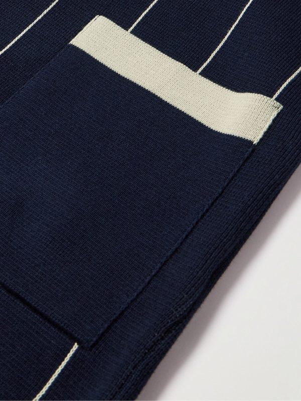 Milano Pinstriped Cotton Cardigan - E1 Milano Pinstriped Cotton Cardigan - E1