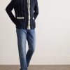 Milano Pinstriped Cotton Cardigan - OU Milano Pinstriped Cotton Cardigan - OU