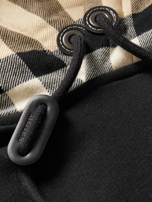 Checked Cotton-Jersey Hoodie - CU