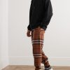 Checked Cotton-Jersey Hoodie - OU