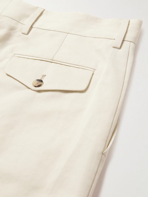 Straight-Leg Cotton and Linen-Blend Trousers - CU Straight-Leg Cotton and Linen-Blend Trousers - CU
