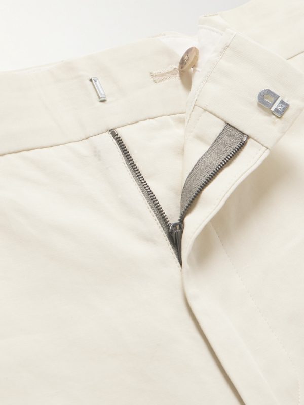 Straight-Leg Cotton and Linen-Blend Trousers - E1 Straight-Leg Cotton and Linen-Blend Trousers - E1