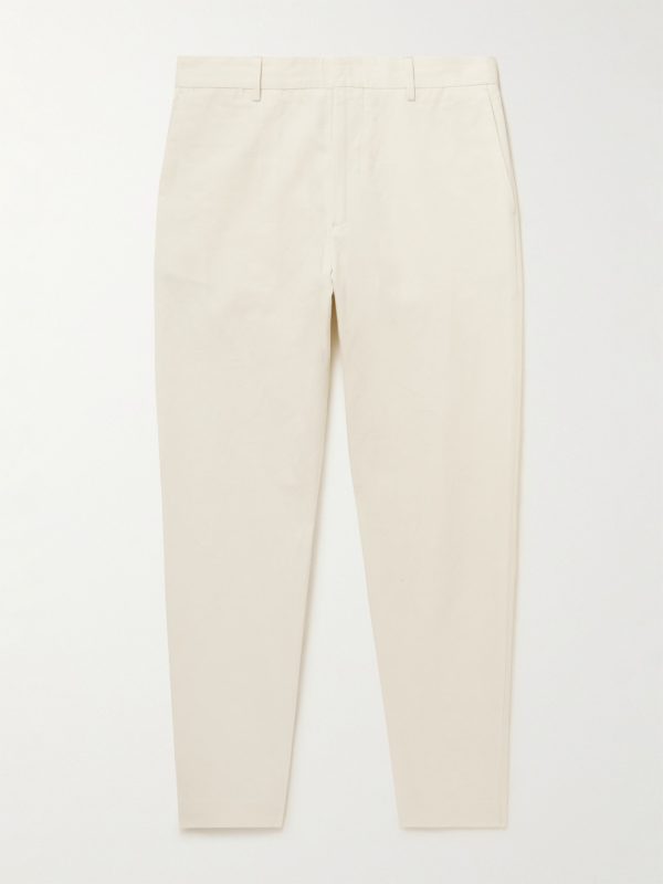 Straight-Leg Cotton and Linen-Blend Trousers Straight-Leg Cotton and Linen-Blend Trousers