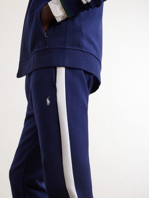 + Wimbledon Tapered Mesh-Trimmed Cotton-Blend Track Pants - CU