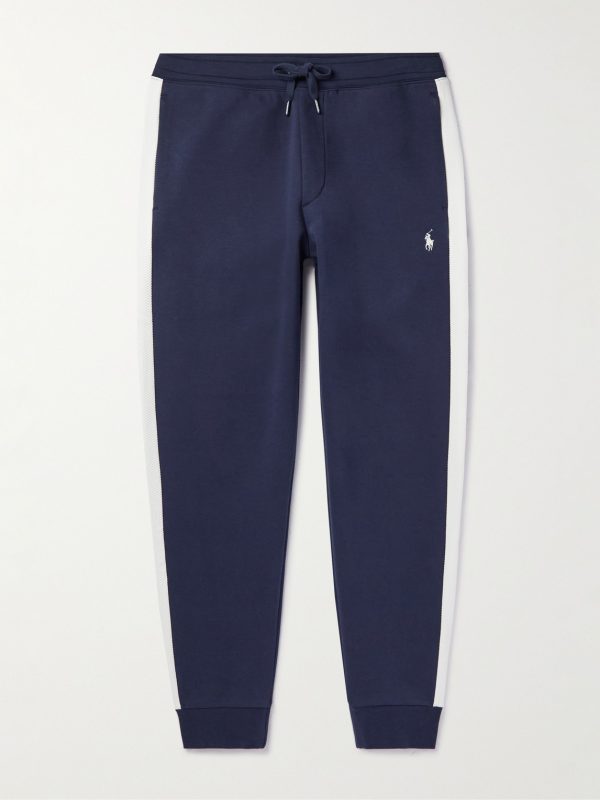 + Wimbledon Tapered Mesh-Trimmed Cotton-Blend Track Pants