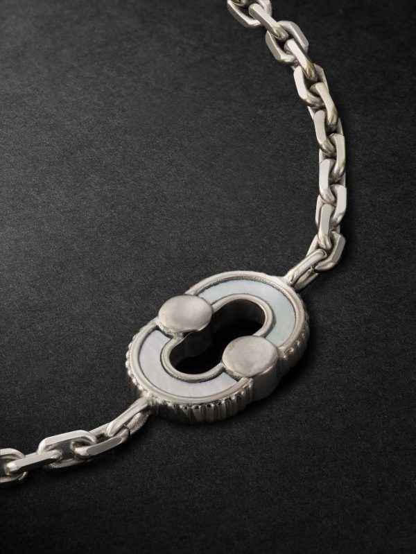 Magnetic White Gold Multi-Stone Bracelet - CU Magnetic White Gold Multi-Stone Bracelet - CU