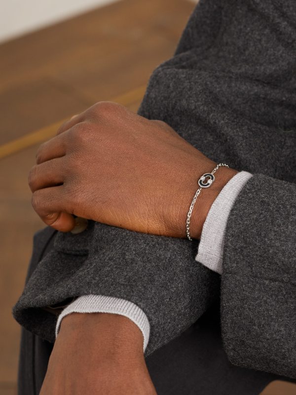 Magnetic White Gold Multi-Stone Bracelet - FR Magnetic White Gold Multi-Stone Bracelet - FR