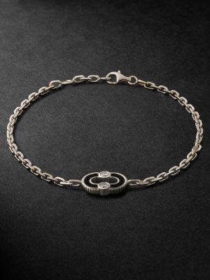 Magnetic White Gold Multi-Stone Bracelet Magnetic White Gold Multi-Stone Bracelet