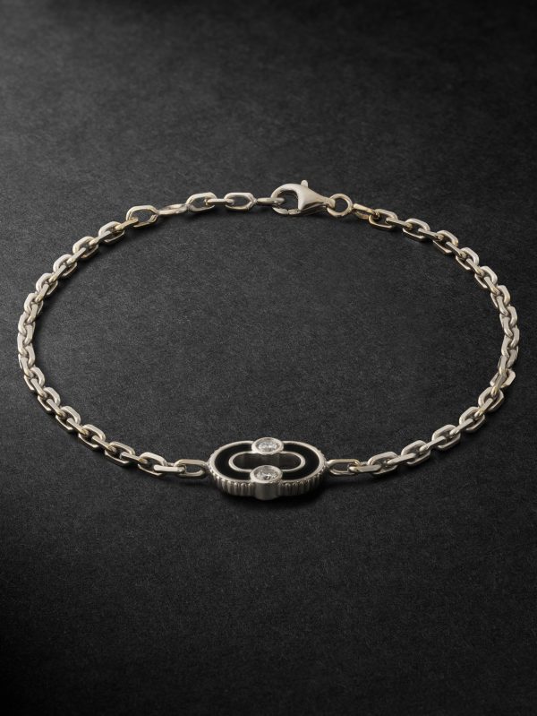 Magnetic White Gold Multi-Stone Bracelet Magnetic White Gold Multi-Stone Bracelet