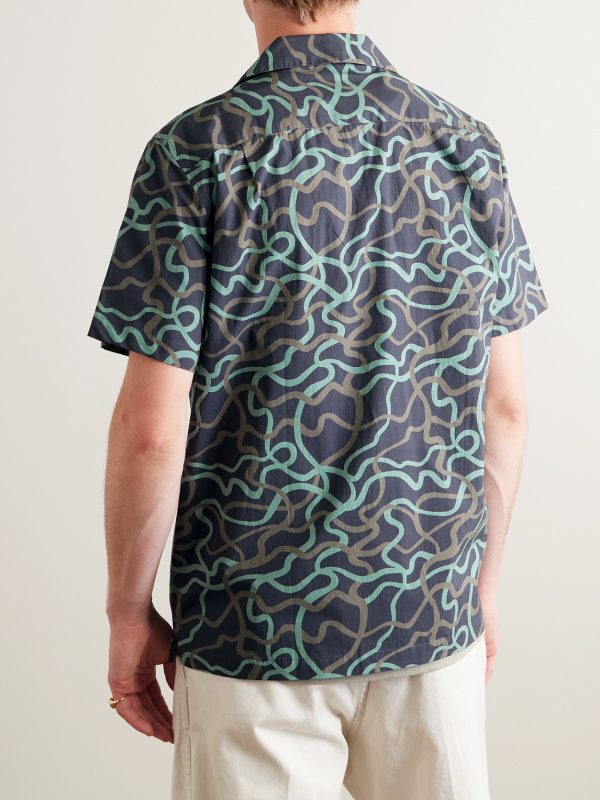 Stella Camp-Collar Printed Cotton-Poplin Shirt - BK Stella Camp-Collar Printed Cotton-Poplin Shirt - BK