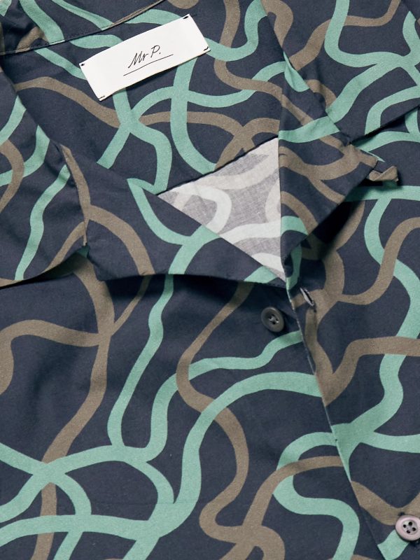 Stella Camp-Collar Printed Cotton-Poplin Shirt - CU Stella Camp-Collar Printed Cotton-Poplin Shirt - CU