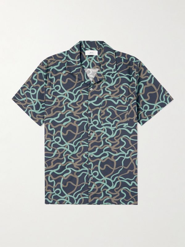 Stella Camp-Collar Printed Cotton-Poplin Shirt Stella Camp-Collar Printed Cotton-Poplin Shirt