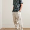 Stella Camp-Collar Printed Cotton-Poplin Shirt - OU Stella Camp-Collar Printed Cotton-Poplin Shirt - OU