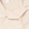 Convertible-Collar Striped Cotton and Linen-Blend Voile Shirt - CU Convertible-Collar Striped Cotton and Linen-Blend Voile Shirt - CU