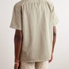 Michael Convertible-Collar Garment-Dyed Cotton and Linen-Blend Twill Shirt - BK