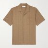 Convertible-Collar Cotton-Seersucker Shirt Convertible-Collar Cotton-Seersucker Shirt