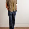 Convertible-Collar Cotton-Seersucker Shirt - OU Convertible-Collar Cotton-Seersucker Shirt - OU
