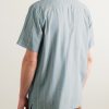 Michael Camp-Collar Striped Lyocell Shirt - BK Michael Camp-Collar Striped Lyocell Shirt - BK