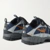 Air Humara QS Leather-Trimmed Mesh Sneakers - BK