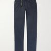 Straight-Leg Stretch Cotton-Gabardine Trousers