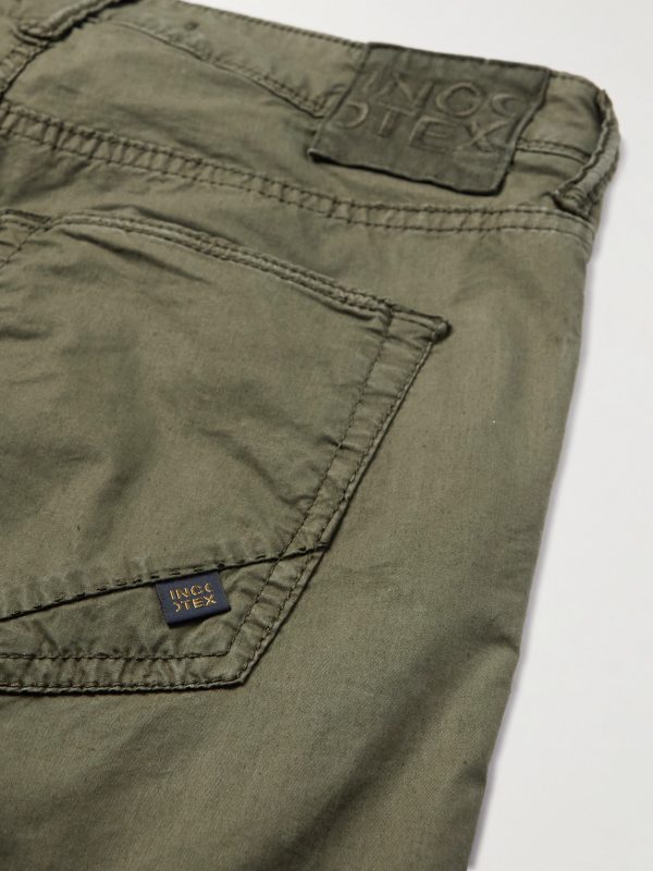 Straight-Leg Stretch Lyocell and Cotton-Blend Poplin Trousers - CU