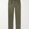 Straight-Leg Stretch Lyocell and Cotton-Blend Poplin Trousers