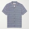 Travis Camp-Collar Printed Crepe Shirt Travis Camp-Collar Printed Crepe Shirt