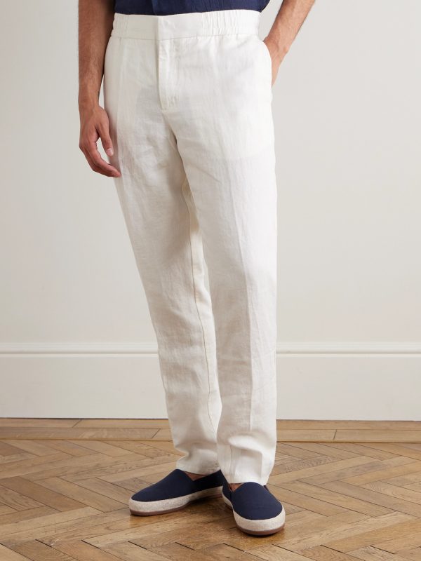 Cornell Straight-Leg Washed Linen Trousers - FR Cornell Straight-Leg Washed Linen Trousers - FR