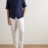 Cornell Straight-Leg Washed Linen Trousers - OU Cornell Straight-Leg Washed Linen Trousers - OU