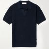 Roddy Slim-Fit Camp-Collar Pointelle-Knit Polo Shirt