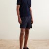 Roddy Slim-Fit Camp-Collar Pointelle-Knit Polo Shirt - OU