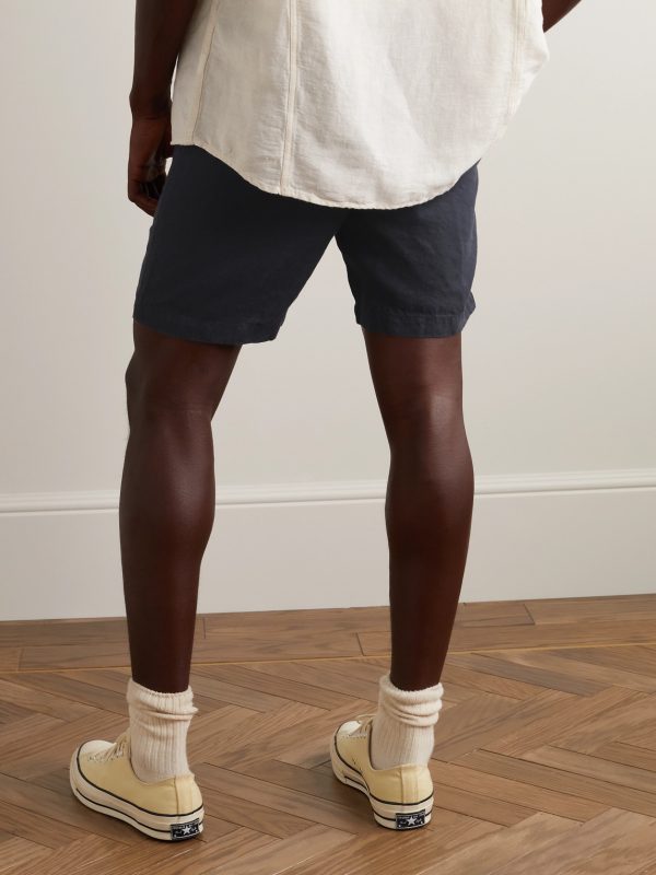 Cornell Slim-Fit Linen Shorts - BK Cornell Slim-Fit Linen Shorts - BK