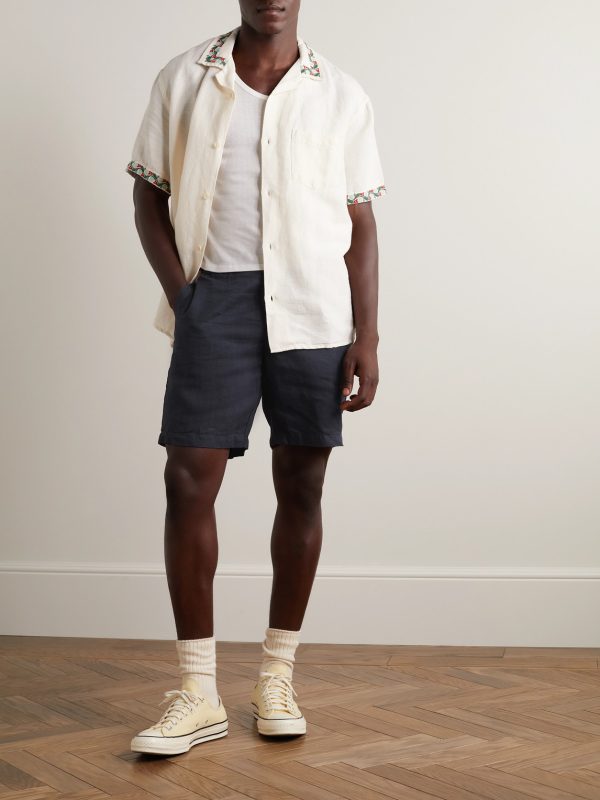 Cornell Slim-Fit Linen Shorts - OU Cornell Slim-Fit Linen Shorts - OU