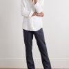 Cornell Slim-Fit Straight-Leg Washed Linen Trousers - OU Cornell Slim-Fit Straight-Leg Washed Linen Trousers - OU