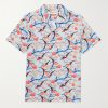 Hibbert Camp-Collar Printed Voile Shirt Hibbert Camp-Collar Printed Voile Shirt