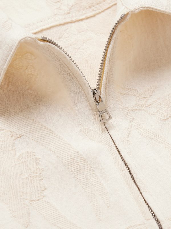 Oglio Emroidered Cotton-Canvas Half-Zip Jacket - CU