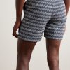 Bulldog Straight-Leg Mid-Length Jacquard Swim Shorts - BK