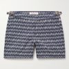 Bulldog Straight-Leg Mid-Length Jacquard Swim Shorts