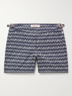 Bulldog Straight-Leg Mid-Length Jacquard Swim Shorts