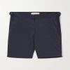 Bulldog Straight-Leg Mid-Length Striped Swim Shorts