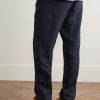 Straight-Leg Pleated Linen Trousers - BK Straight-Leg Pleated Linen Trousers - BK