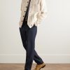 Straight-Leg Pleated Linen Trousers - OU Straight-Leg Pleated Linen Trousers - OU