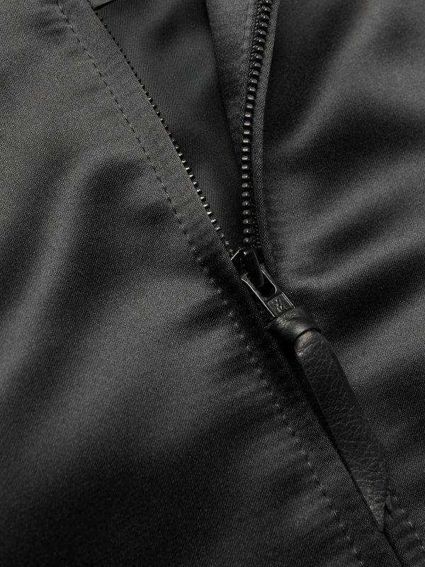 Sukajan Leather-Trimmed Satin Bomber Jacket - CU Sukajan Leather-Trimmed Satin Bomber Jacket - CU