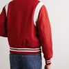 The Hayes Leather-Trimmed Wool-Blend Varsity Jacket - BK The Hayes Leather-Trimmed Wool-Blend Varsity Jacket - BK
