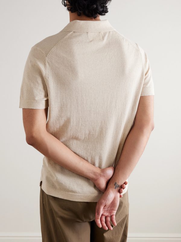 Ryan 6311 Cotton and Linen-Blend Polo Shirt - BK Ryan 6311 Cotton and Linen-Blend Polo Shirt - BK