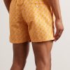 Straight-Leg Short-Length Printed Recycled Swim Shorts - BK Straight-Leg Short-Length Printed Recycled Swim Shorts - BK